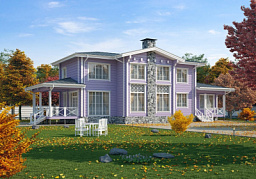 Дом из клееного бруса H-296-2D (22.4х10.0)