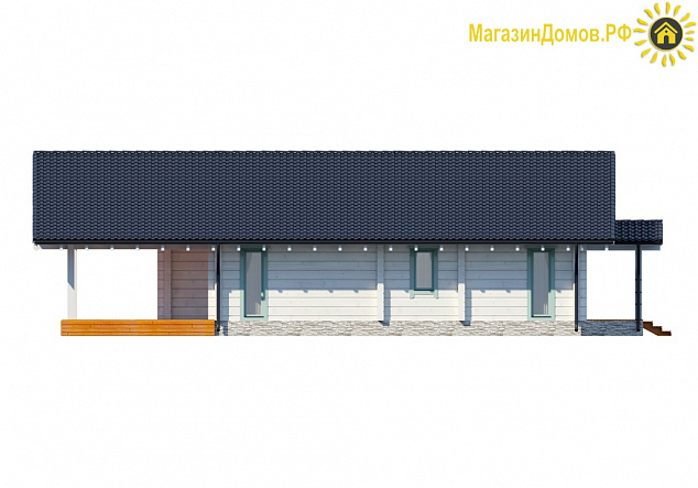 Дом из клееного бруса H-246-1D (16.5х16.8)