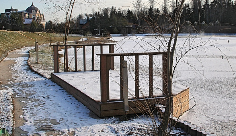 Причал 5,5х3,0 из лиственницы на винтовых сваях