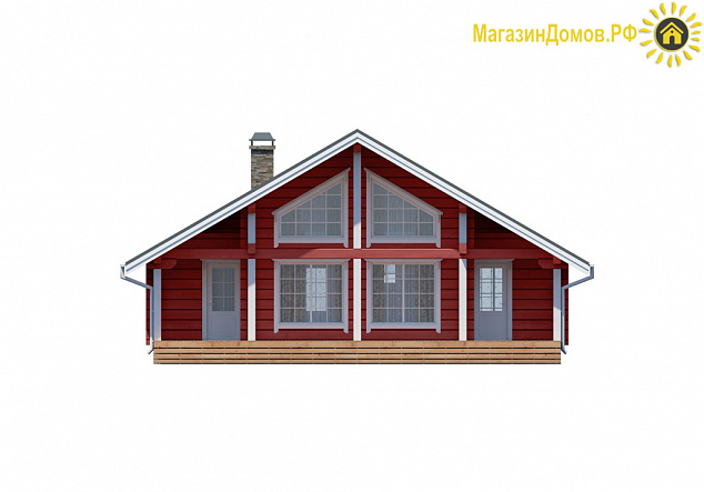 Дом из клееного бруса H-152-1.5D (10.0х10.8)