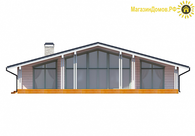 Дом H-246-1S (16.5х16.8) по каркасной технологии