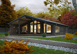 Дом H-105-1S (8.0х14.5) по каркасной технологии