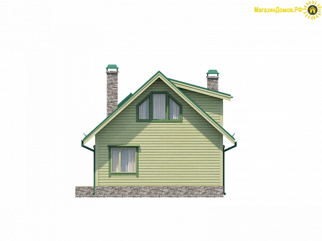 Дом из клееного бруса H-118-1.5D(7.0х12.0)