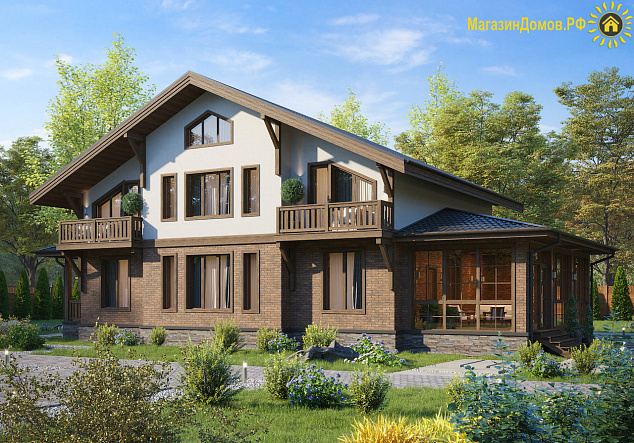 Дом H-300-1.5S (11.0x20.5) по каркасной технологии