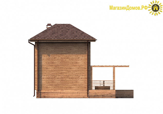 Баня S-062-2D (5.2x11.2) из клееного бруса