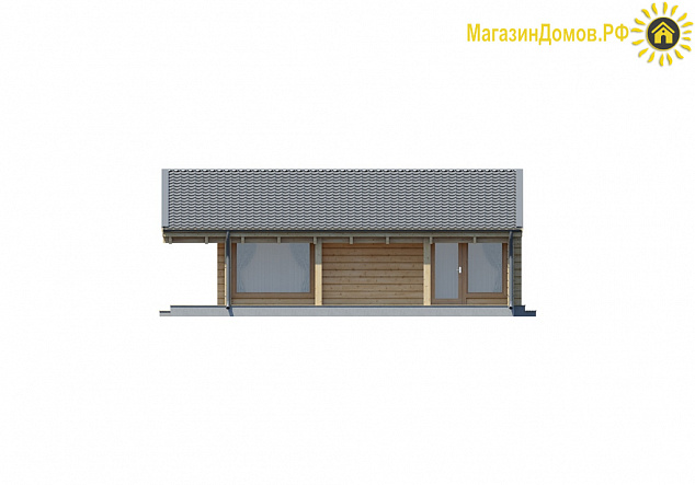Дом из клееного бруса H-127-1D (9.5х14.5)