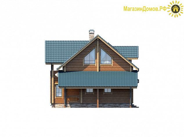 Дом из клееного бруса H-208-1.5D (9.0x18.0)