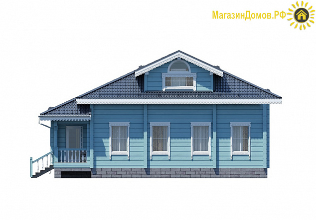 Дом из клееного бруса H-143-1.5D (9.6х12.1)