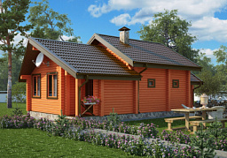 Баня S-057-1D (6.0х13.0) с бассейном