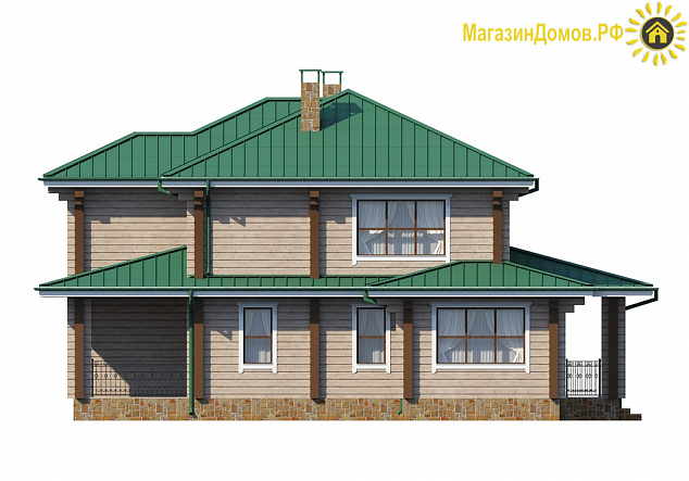Дом из клееного бруса H-242-2D (13.0х14.4)