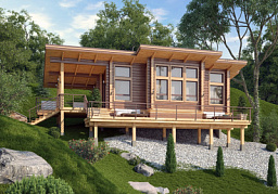 Дом H-076-1S (7.0х14.5) по каркасной технологии