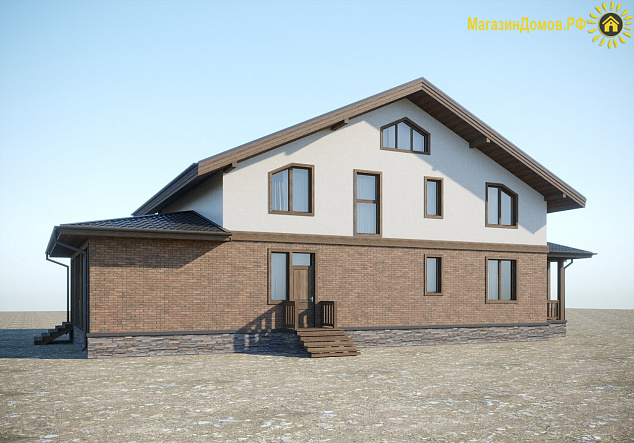 Дом H-300-1.5S (11.0x20.5) по каркасной технологии