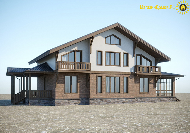 Дом H-300-1.5S (11.0x20.5) по каркасной технологии