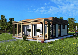 Дом H-088-1S (8.0х11.6) по каркасной технологии