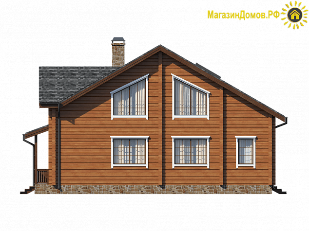 Дом из клееного бруса H-220-1.5D (11.9x13.5)