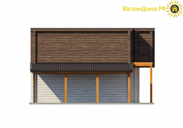 Дом из клееного бруса H-078-2D (6.0х8.7)