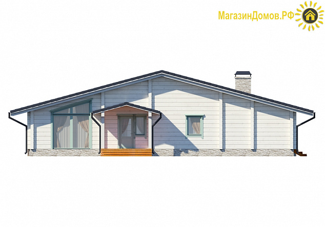 Дом из клееного бруса H-246-1D (16.5х16.8)