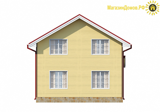 Дом H-112-1.5S (7.0x9.0) по каркасной технологии