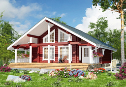 Дом из клееного бруса H-152-1.5D (10.0х10.8)