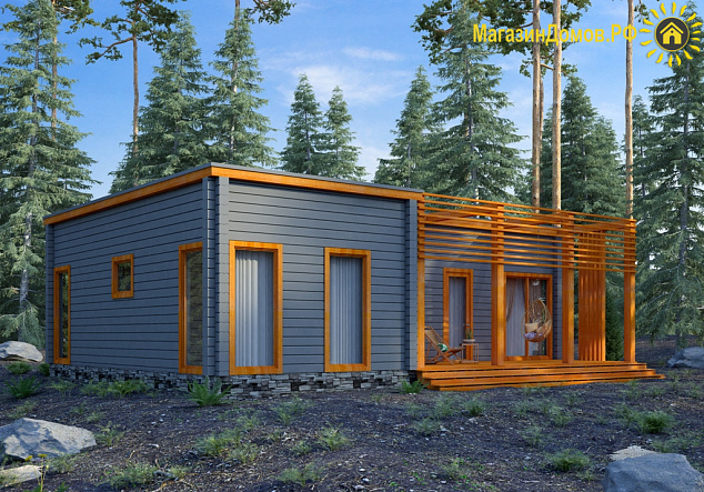 Дом H-121-1S (11.7х12.5) по каркасной технологии