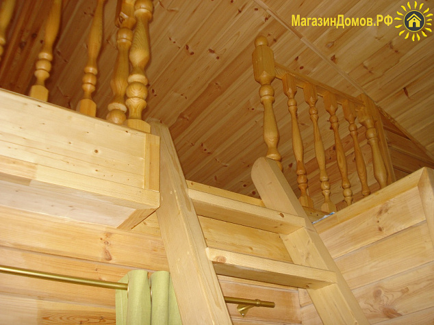 Баня S-058-1.5D (6.7х7.7) из клееного бруса