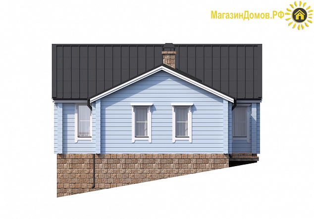 Дом из клееного бруса H-075-1D (8.2Х11.05)