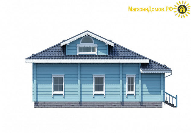 Дом из клееного бруса H-143-1.5D (9.6х12.1)