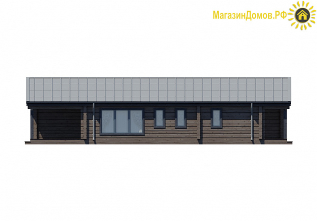 Дом H-105-1S (8.0х14.5) по каркасной технологии
