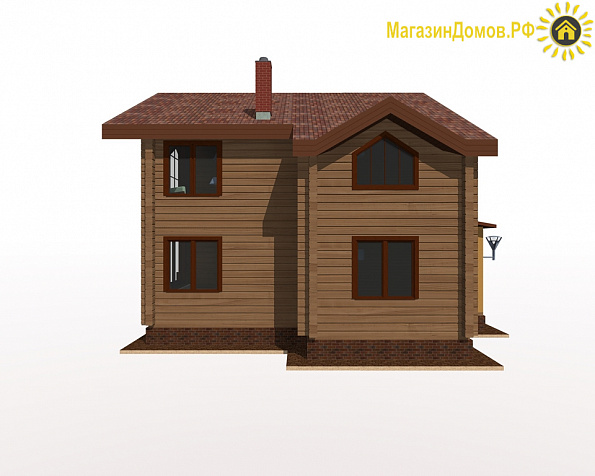 Дом из клееного бруса H-137-1.5D (8.3x9.8)