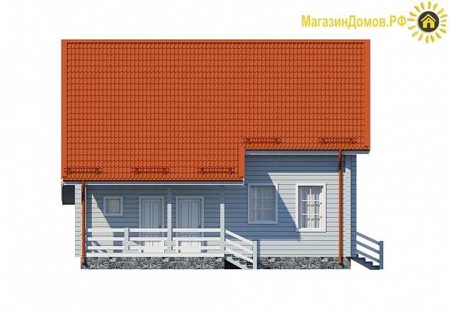 Дом из клееного бруса H-146-1.5D (8.0х10.0)