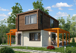 Дом из клееного бруса H-078-2D (6.0х8.7)