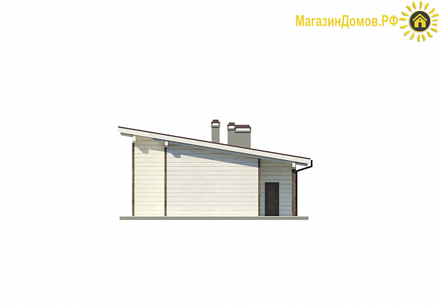 Дом из клееного бруса H-189-1D (9.9х23.6)