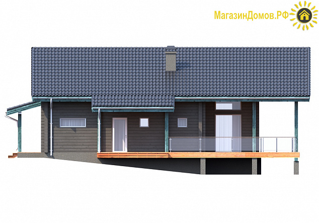 Дом H-180-1.5S (10.5х16.0) по каркасной технологии