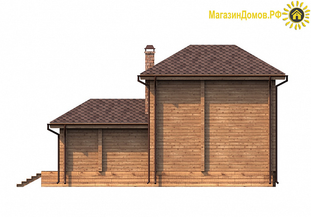 Баня S-062-2D (5.2x11.2) из клееного бруса