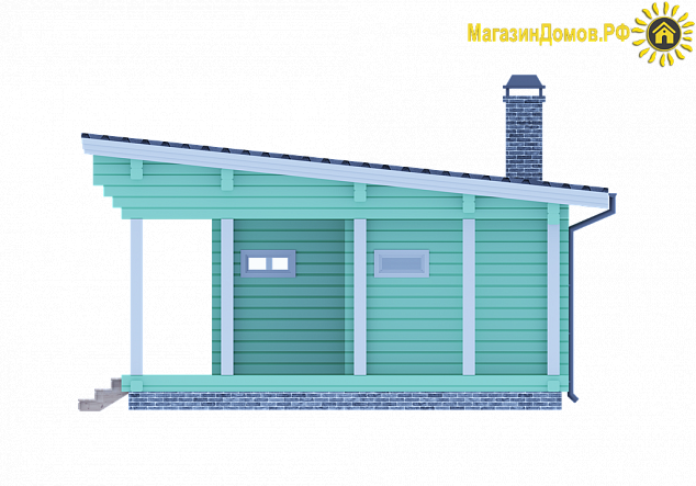 Баня S-095-1D (13.8х7.2) из клееного бруса