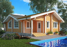 Баня S-089-1D (8.0х10.6) из клееного бруса