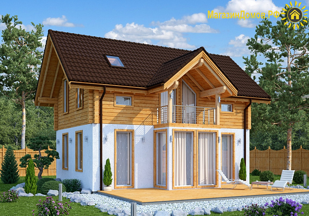 Дом H-110-1,5S (8.2х9.45) по каркасной технологии