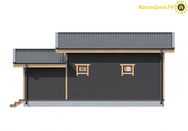 Дом H-060-1S (8.6х9.4) по каркасной технологии